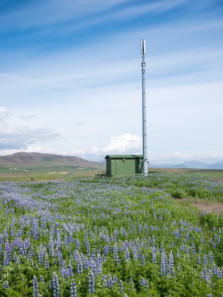 Mobile phone telecommunication radio antenna tower
