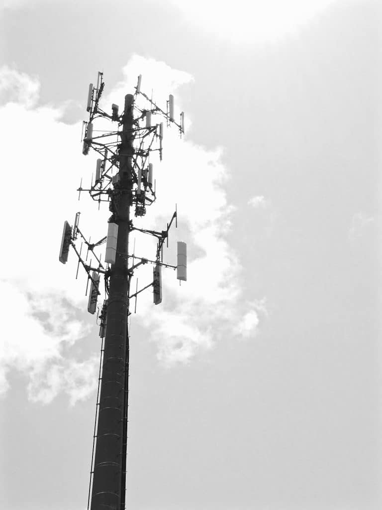 A cell phone tower