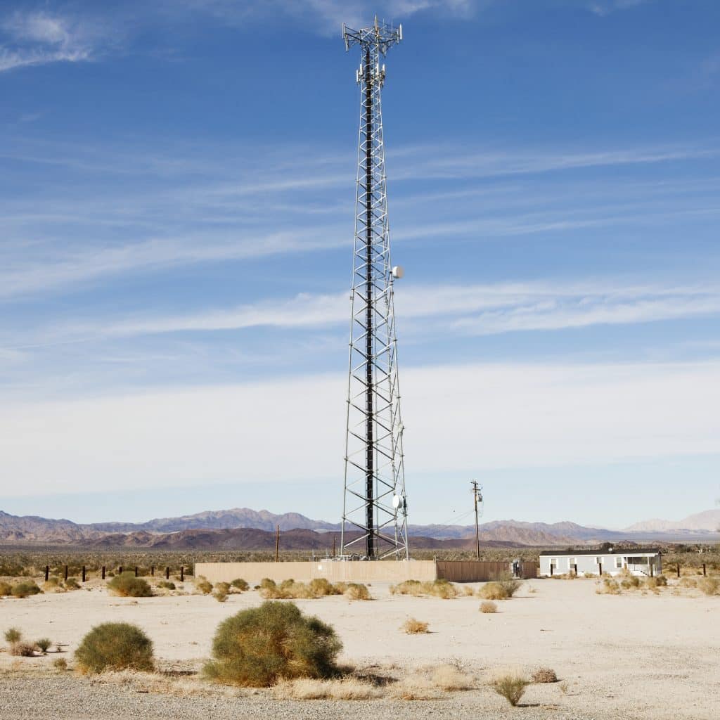 Cellular phone tower in Mojave Desert